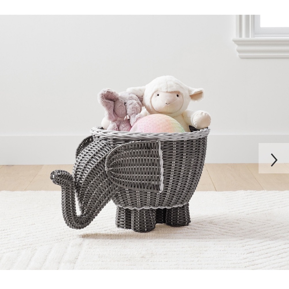 Pottery barn elephant storage basket